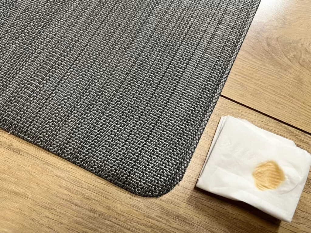 キッチンマット　拭いた後