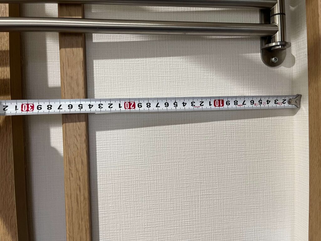 BROGRUNDタオルハンガー 設置スペース